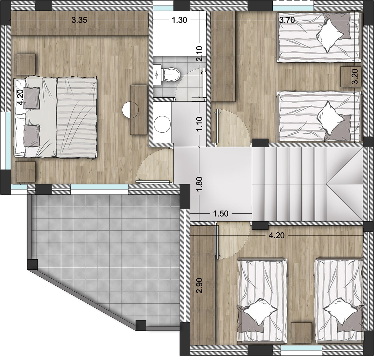 First Floor Plan A&B