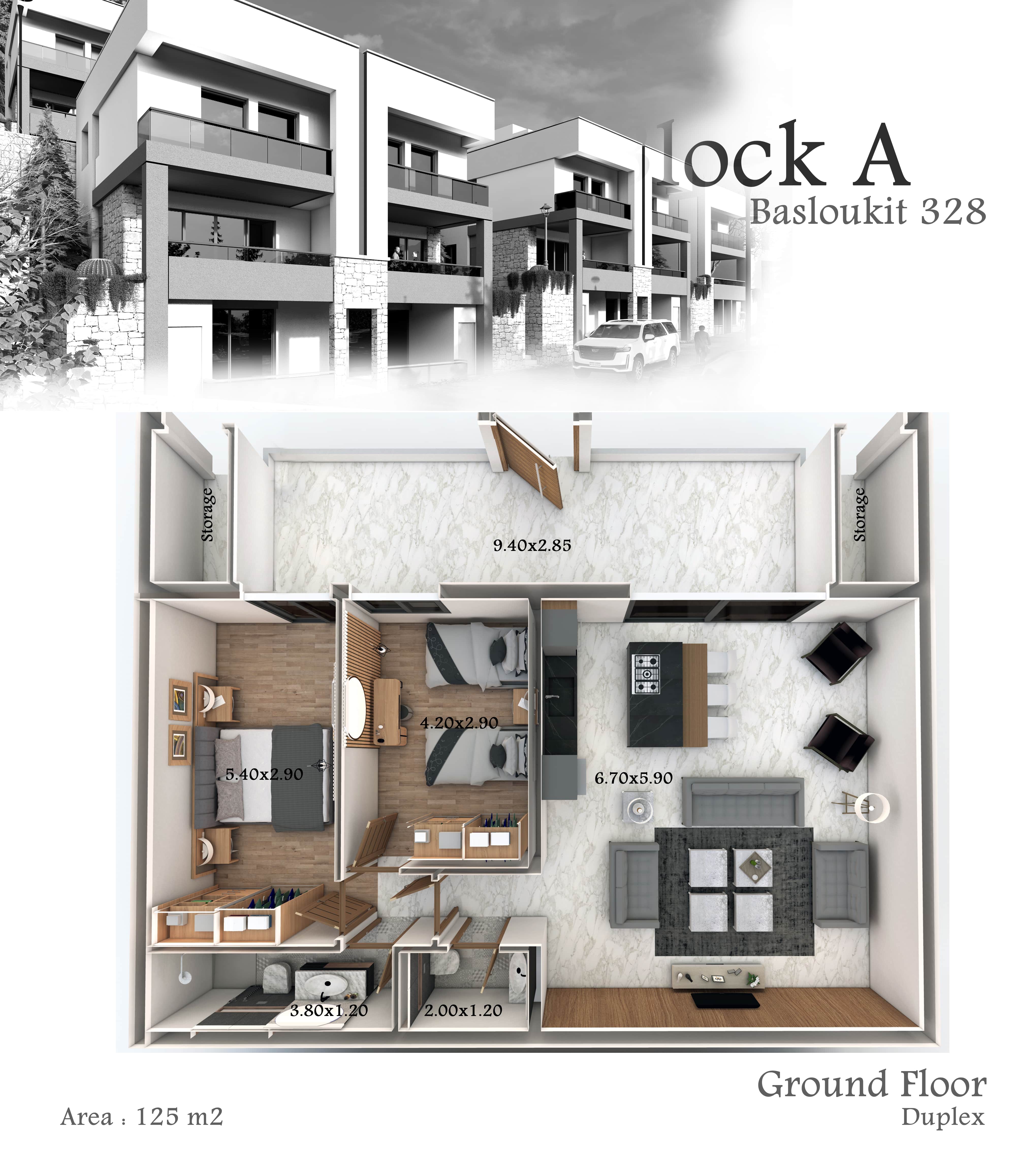 Block A simplex floor plan