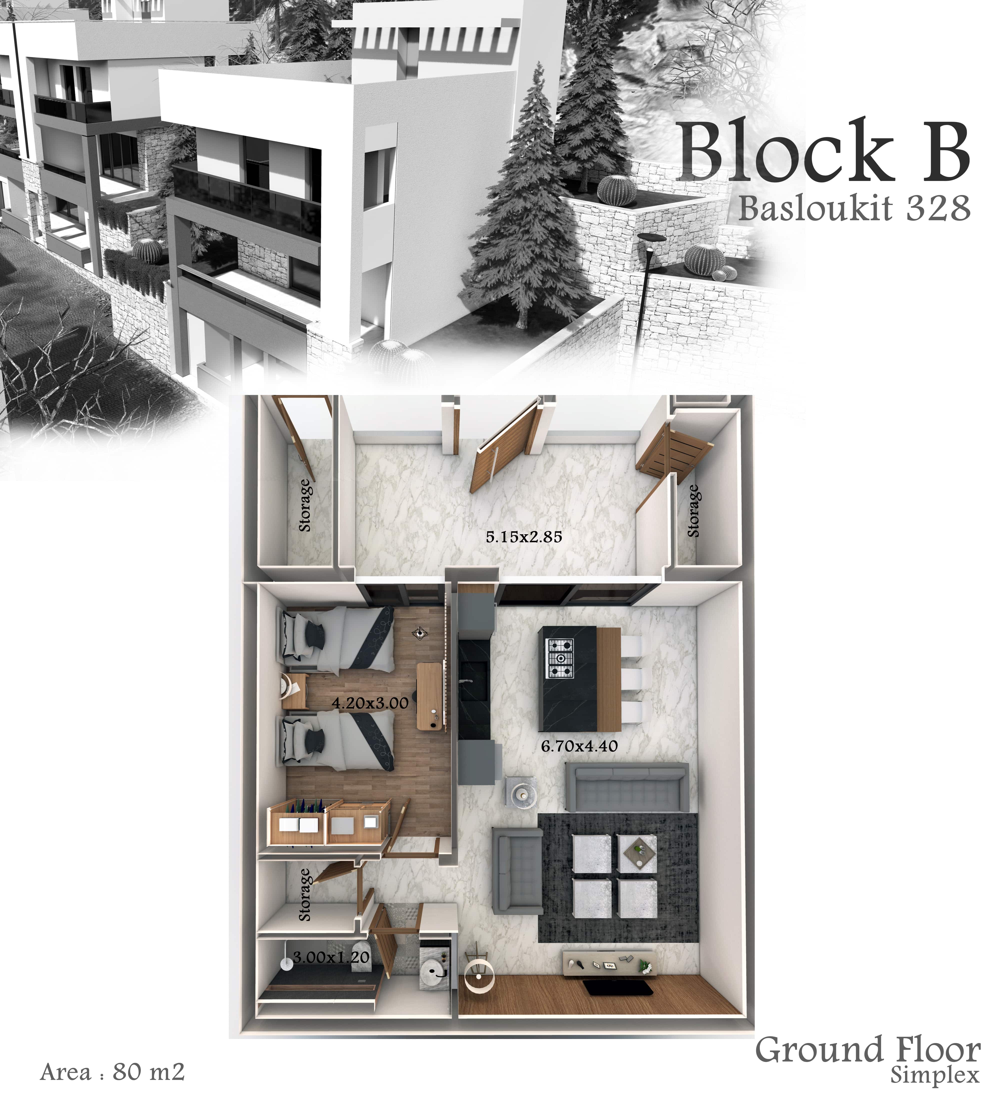 Block B simplex floor plan